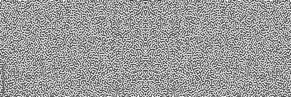 Turing ornament halftone puzzle pattern vector background. diffuse chain reaction. Generative algorithm psychedelic background. Reaction-diffusion or turing pattern formation.
