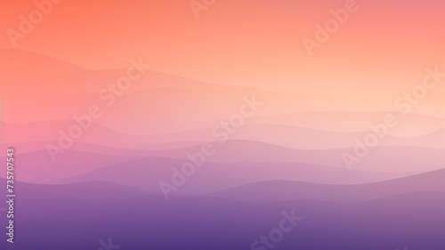 Dusk purple mountains minimalist silhouette, tranquil gradient sunset | Generative AI