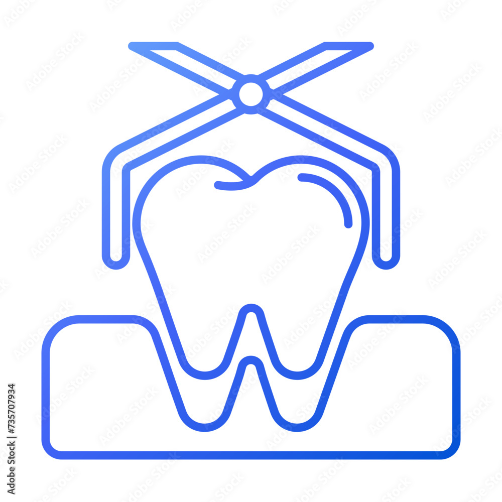 Take Out. Dental icon set - gradient Icon