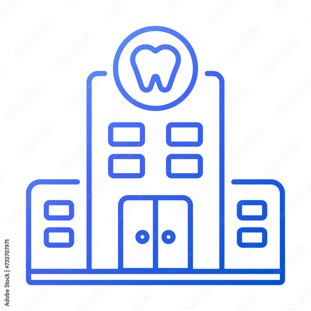 Dental clinic. Dental icon set - gradient Icon Dental clinic. Dental icon set - gradient Icon