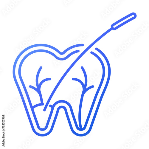Root Canel Treatment. Dental icon set - gradient Icon