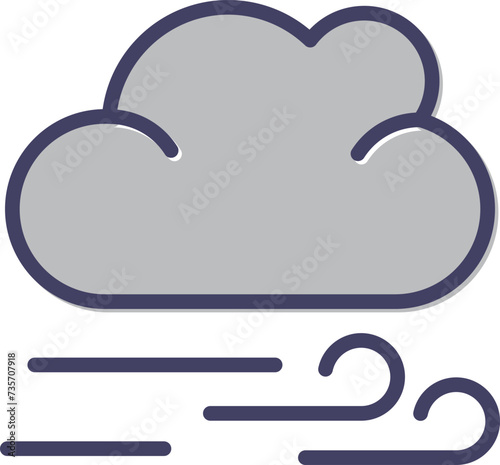 Windy Vector Icon