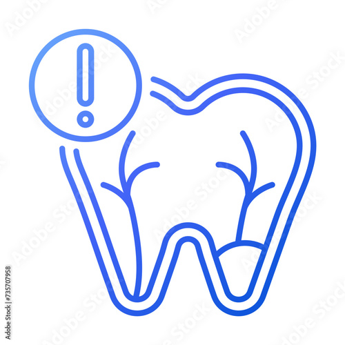 Dental Caries. Dental icon set - gradient Icon