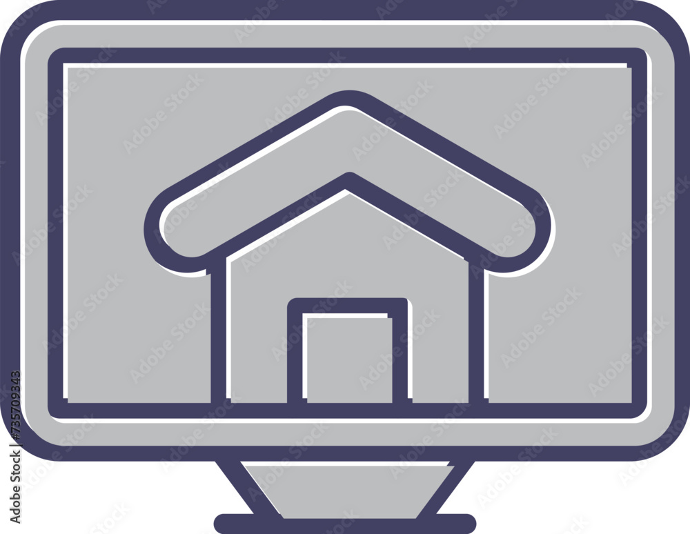 Desktop Screen Vector Icon Desktop Screen Vector Icon
