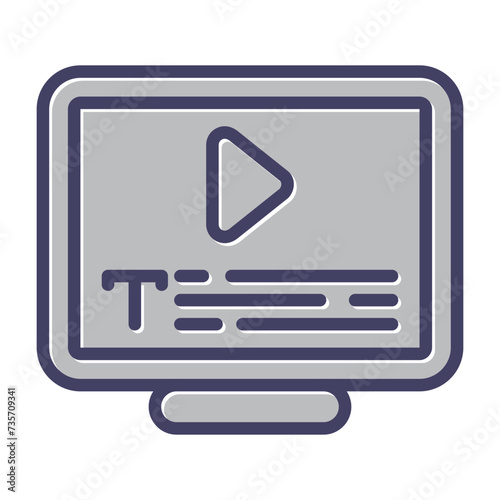 Subtitles Vector Icon