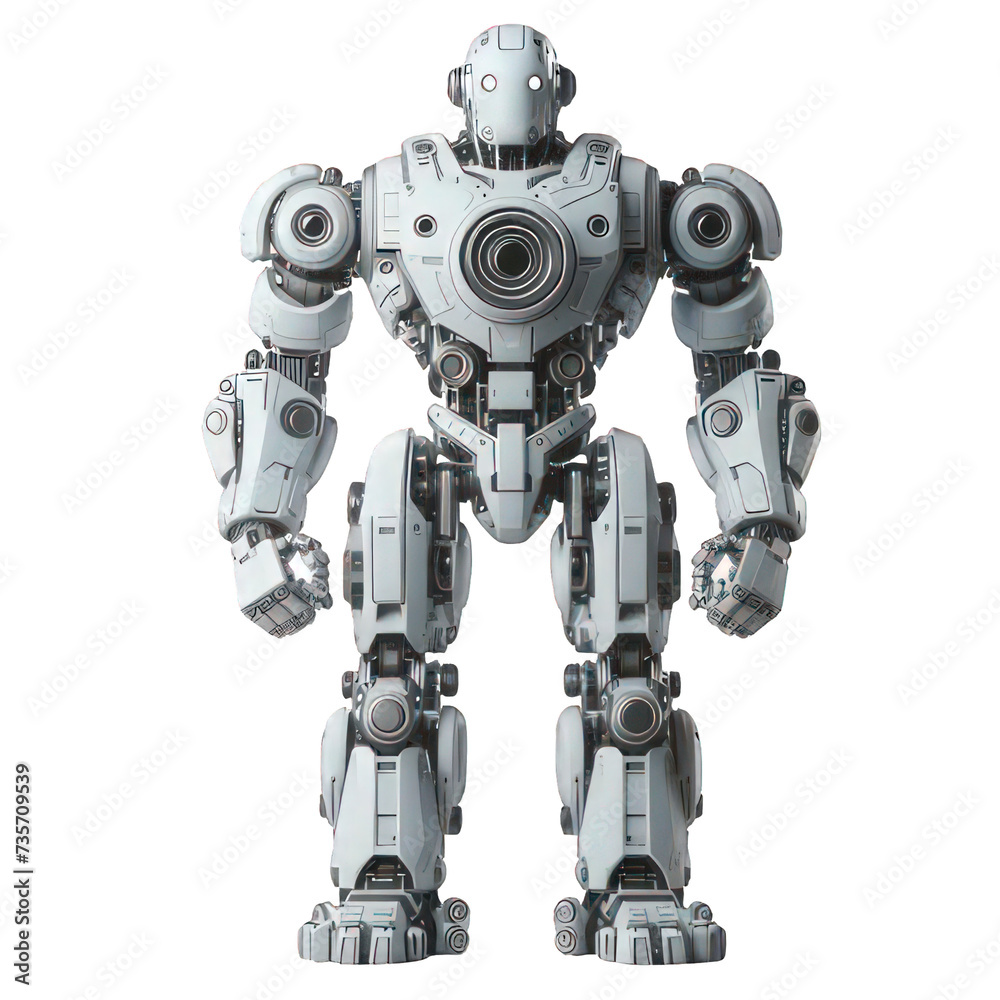 Robotic Character: Dynamic 3D Model, Transparent Background Robotic Character: Dynamic 3D Model, Transparent Background