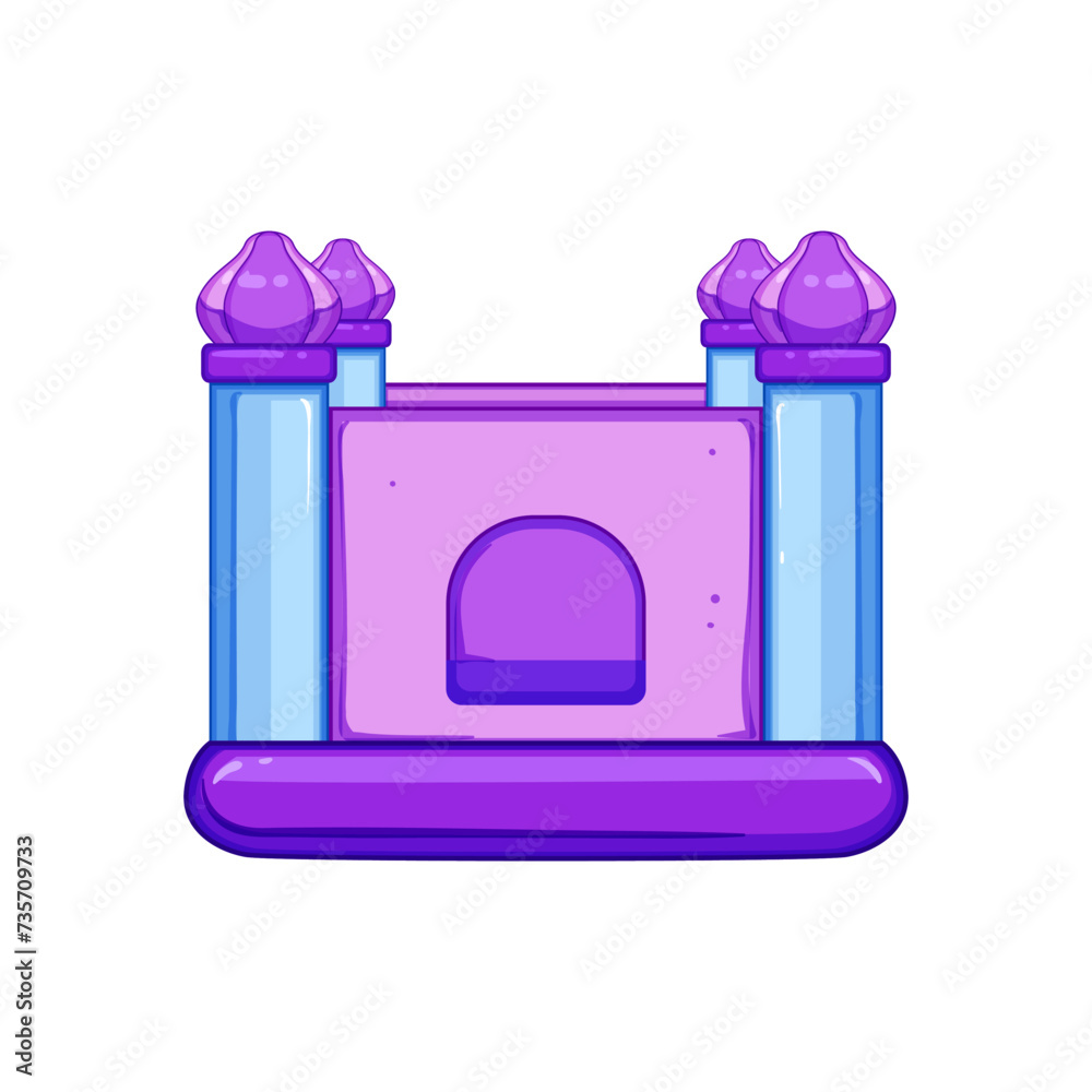 playground inflatable castle cartoon vector illustration playground inflatable castle cartoon vector illustration