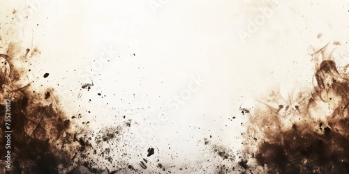Dust and scratches evoking a vintage feel  set against white abstract background