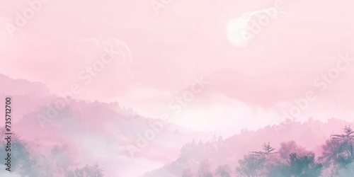 Pink pastel background with florals  delicate hues caressing the senses like a gentle breeze  soothing and tranquil.
