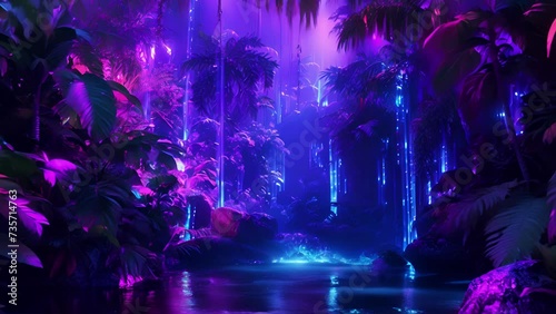 Get lost in a UVlit jungle paradise with t b and exotic visuals guaranteed to take your rave experience to the next level. photo