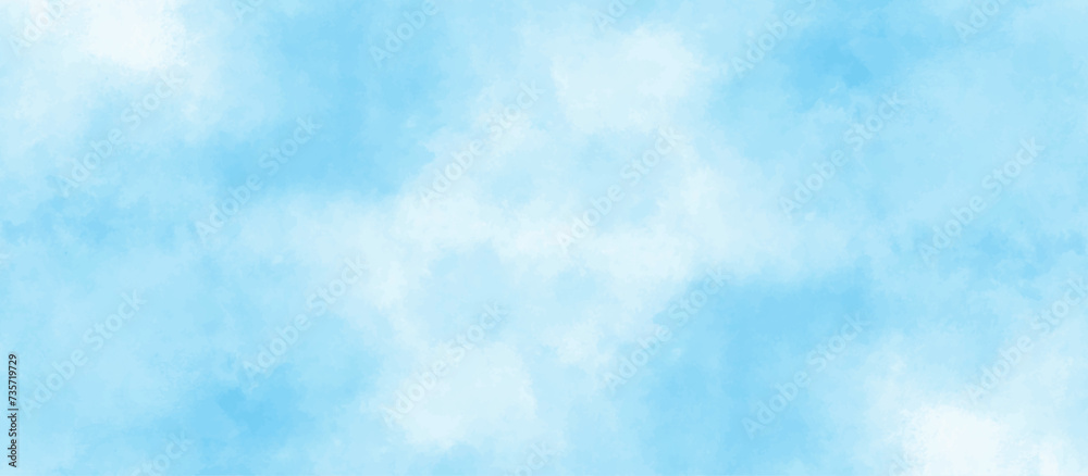 Blue sky with cloud .Beautiful blue sky with white clouds .bright cloud cover in the sun calm clear winter air background .gradient light white background.	