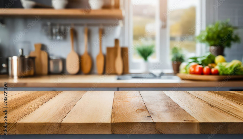 © Behram - Wooden Elegance: Versatile Tabletop for Product Montage