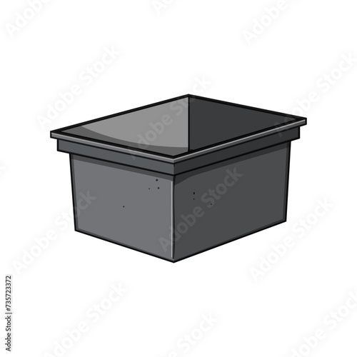 storage plastic crate cartoon vector illustration