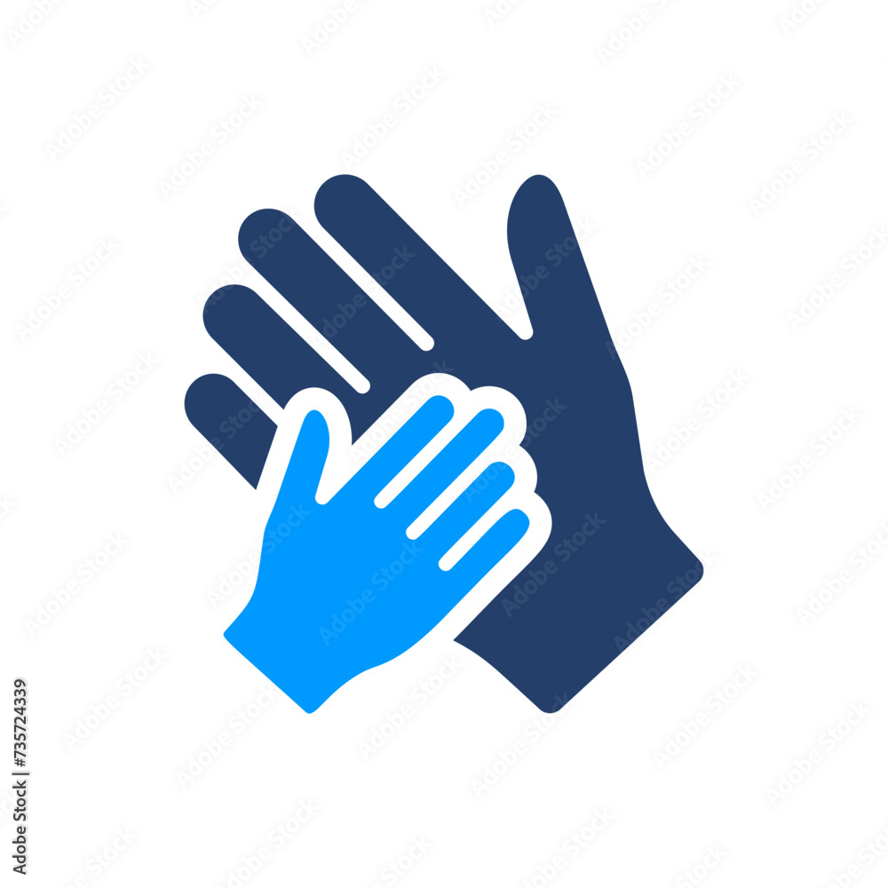 Child care solid icon. Vector illustration isolated on white background. Child care solid icon. Vector illustration isolated on white background.