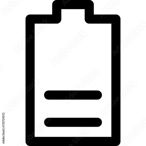Battery midlle Outline Icon. photo