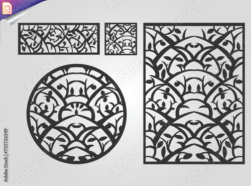 Patterned Wood Cutting Boards Floral Laser-Cut