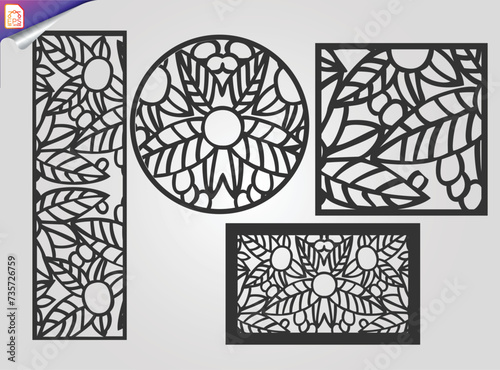 Patterned Wood Cutting Boards Floral Laser-Cut