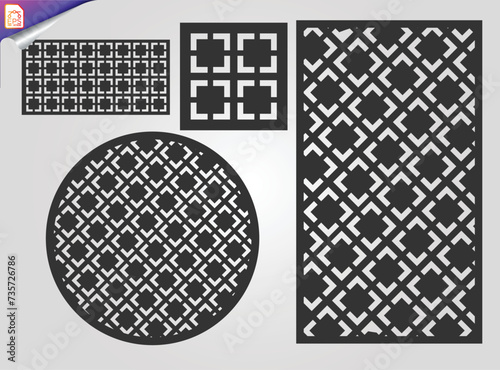Floral  Metal Gate Designs with Floral Stencilsaser-Cut