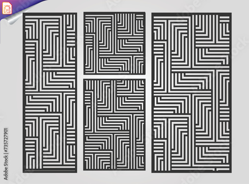 Geometric Art Engraved on MDF Board Laser-Cut