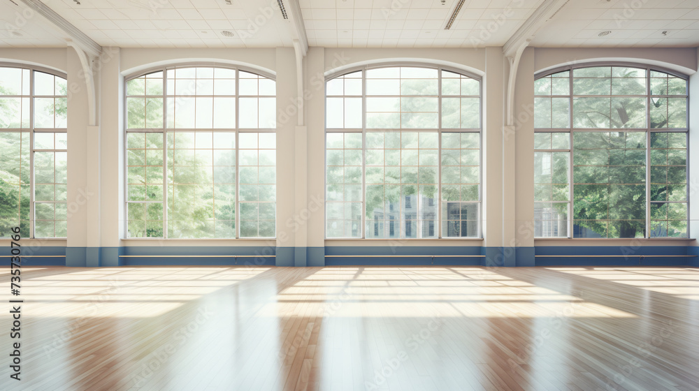 panoramic empty gym