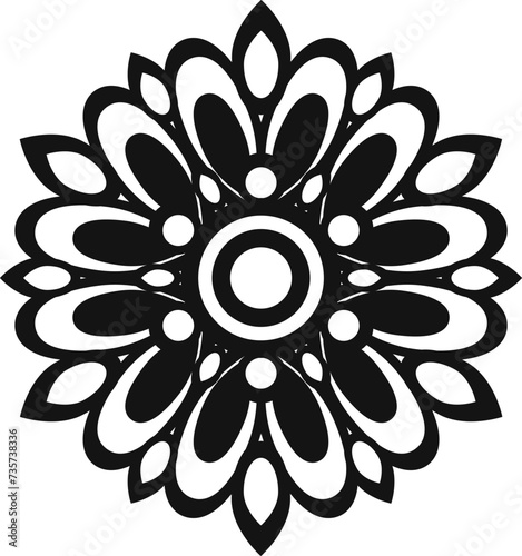 切り絵風の花3