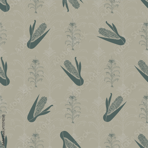 Cream .Blue,Beige colours natural colour ,seamless pattern ,prints background (ID: 735742561)