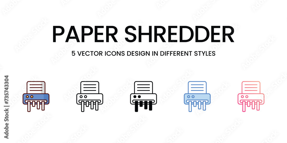 Paper shredder icon vector stock illustration. Paper shredder icon vector stock illustration.