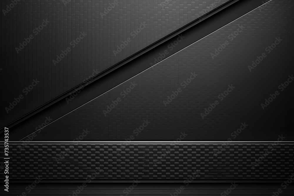 A sleek and textured visual effect is showcased in the illustration with a black carbon fiber background set against an abstract dark backdrop. A sleek and textured visual effect is showcased in the illustration with a black carbon fiber background set against an abstract dark backdrop.