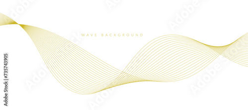 Abstract wave element for design. Digital frequency track equalizer. Stylized line art background. Vector illustration. Wave with lines created using blend tool. Curved wavy line  smooth stripe.