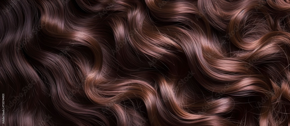 A close-up of a woman's long violet hair with eyelash extensions, showcasing a beautiful pattern of artificial hair integrations. A close-up of a woman's long violet hair with eyelash extensions, showcasing a beautiful pattern of artificial hair integrations.