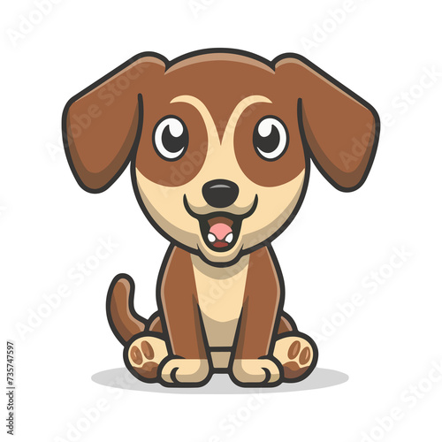 Simple and cute Beagle dog  transparent png