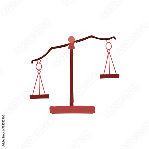 weigh balance scale cartoon vector illustration