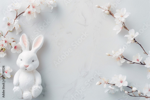 easter card, easter bunny with eggs, easter eggs and flowers, easter eggs in a basket, easter eggs and flowers on a white background, easter wall paper and background for social media 