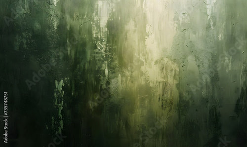 Dark dirty green brown khaki marsh olive abstract vintage background, Generative AI photo