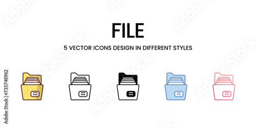 File icon vector stock illustration.