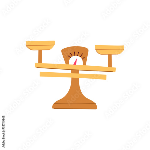 comparison balance scale cartoon vector illustration
