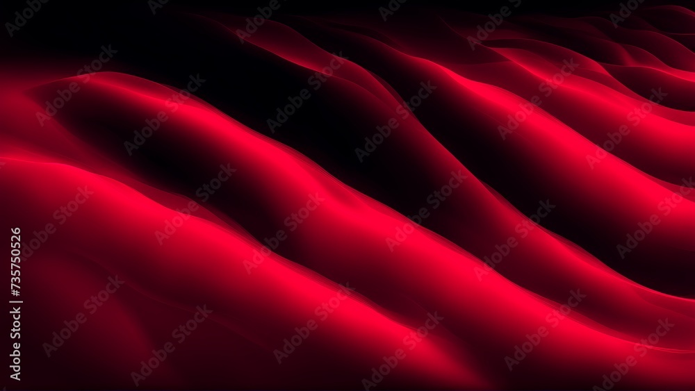 Bold red waves creating a luminous gradient effect Bold red waves creating a luminous gradient effect