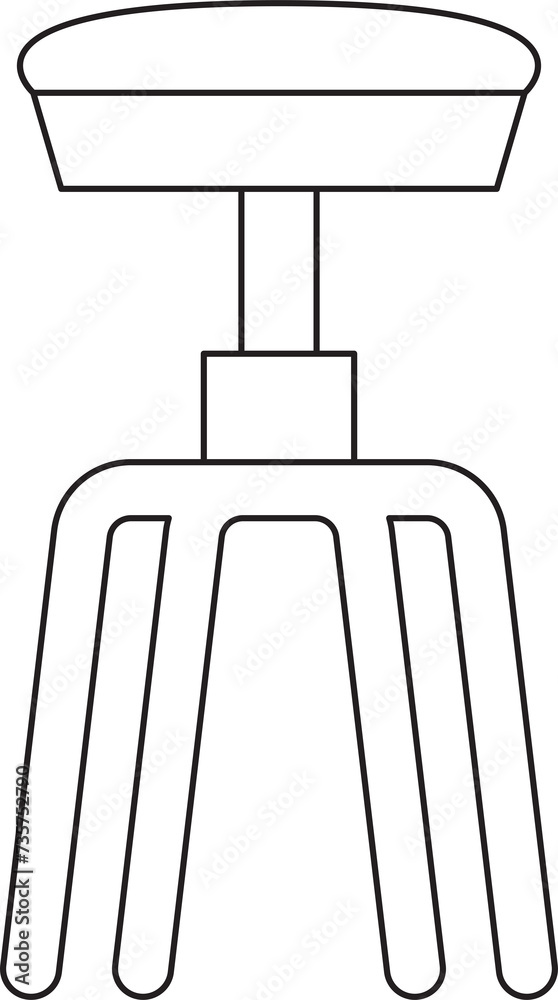 Obraz premium Stool Thin Line Icon