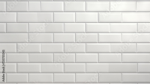 Canvas-taulu A white brickwork texture evokes urban modernity and clean design AI Generative