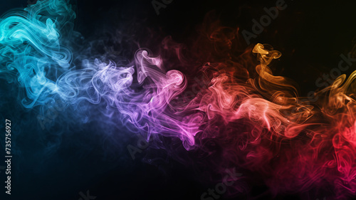 Ethereal swirls of color dance in a mesmerizing smoke, inspired by AI Generative magic.