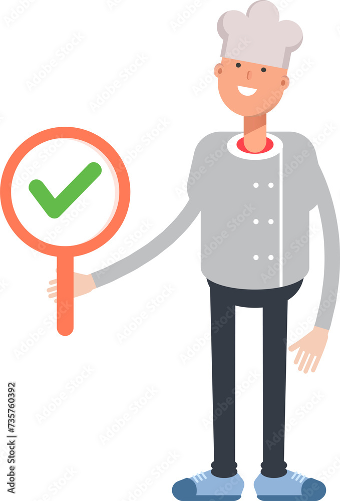 Chef Character Showing Check Mark
Chef Character Showing Check Mark