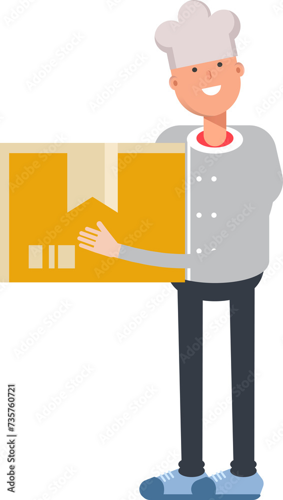 Chef Character Holding Box
Chef Character Holding Box