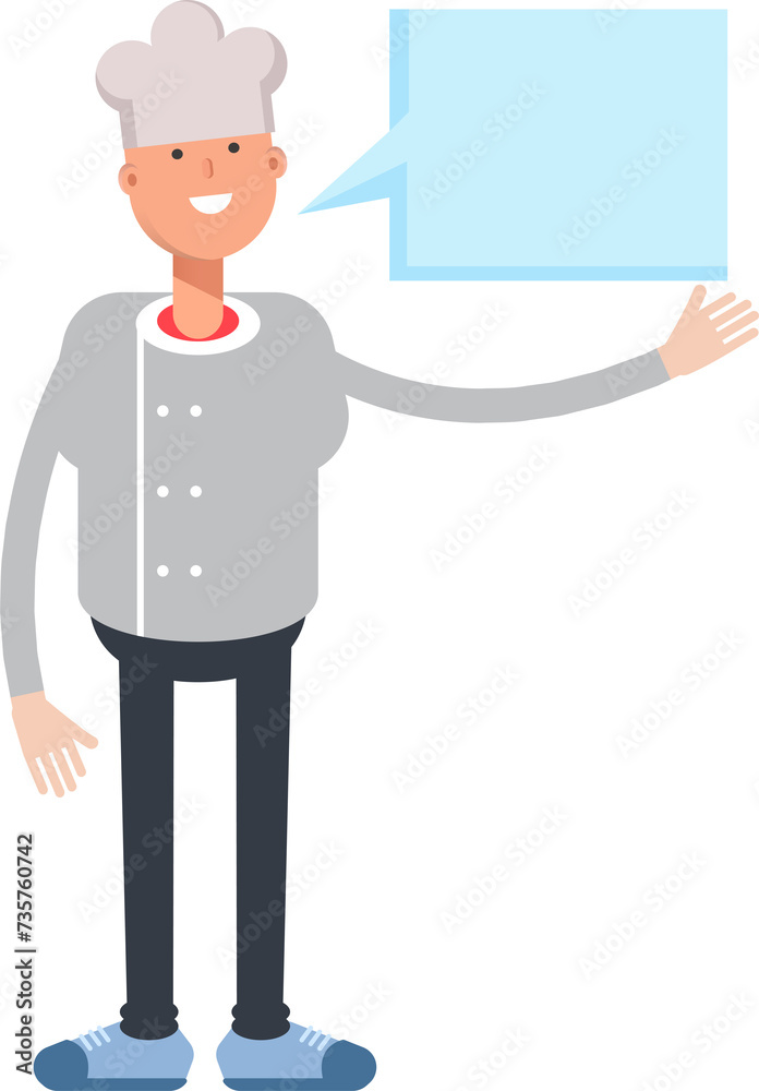Chef Character and Speech Bubble
Chef Character and Speech Bubble