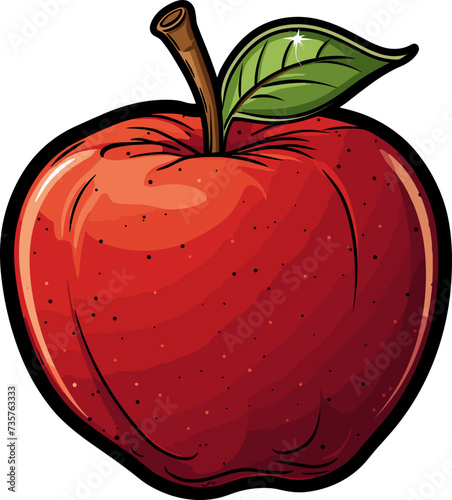 Apple fruit clipart design illustration