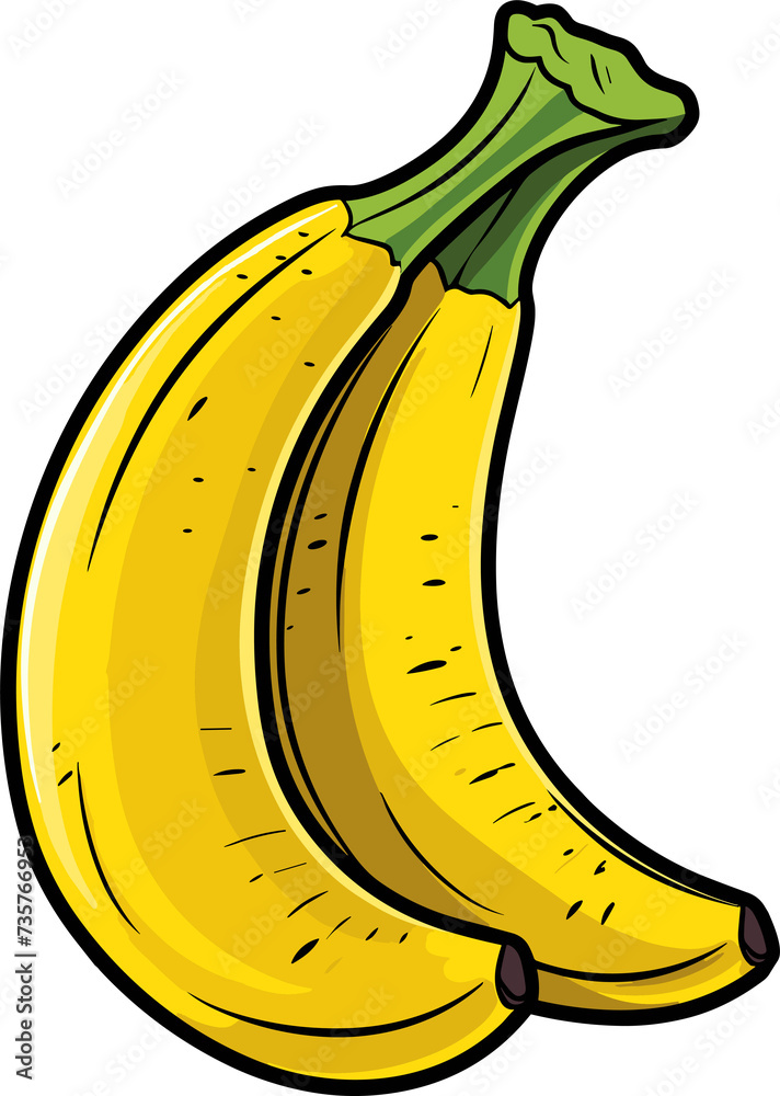 Banana clipart design illustration