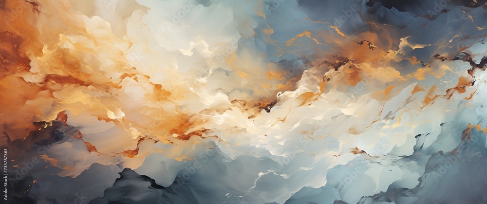 Watercolor clouds painting. Created with Ai