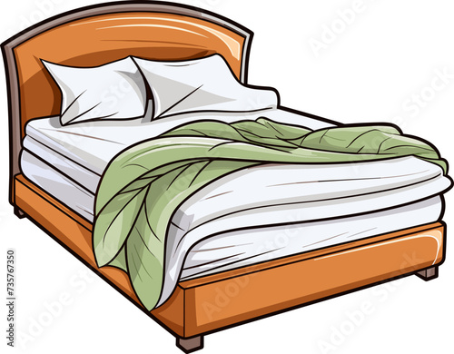 Bed clipart design illustration