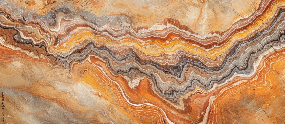 A close up of a swirl pattern in a brown amber marble texture, resembling the natural beauty of wood. An artistic painting event showcasing the intricate details of this natural material.