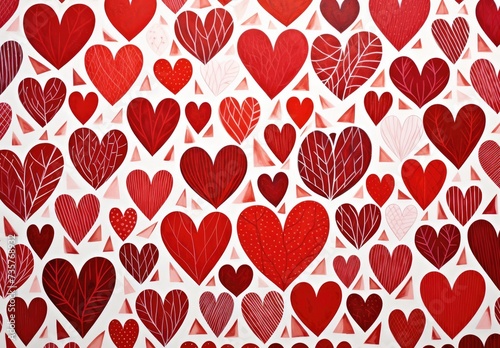 This photo shows a collection of hearts hanging on a wall  creating a visually appealing display.
