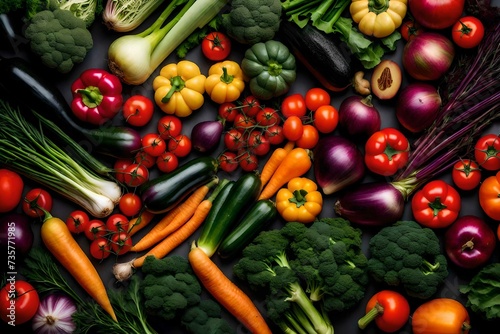 fresh vegetables on a white background